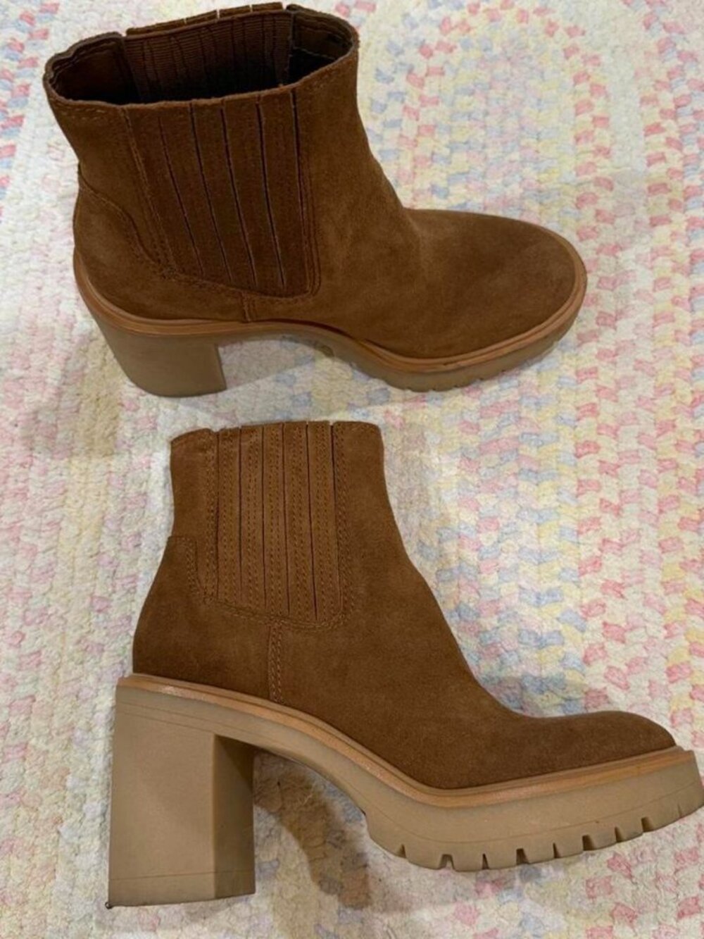 Dolce Vita Brown and Tan Booties